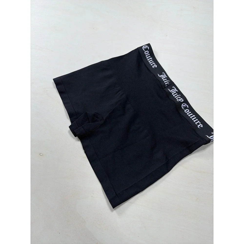 Juicy‎ Couture Intimates Black Logo Waistband Boyshort Panties Large